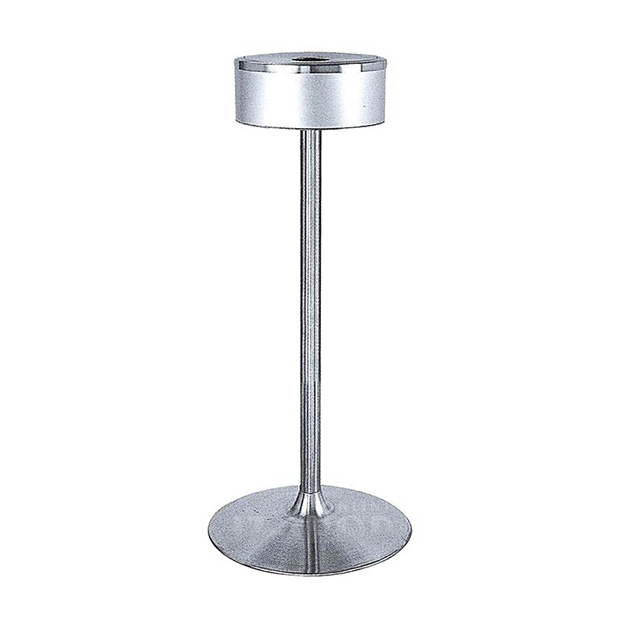 Round Standing Stainless Steel Cylinder Ashtray-Qiao Song.jpg