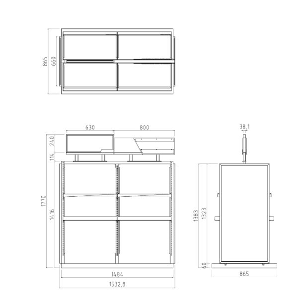 Botique Display Furniture with Signage holders, Fine Sandy Finished _3_.jpg