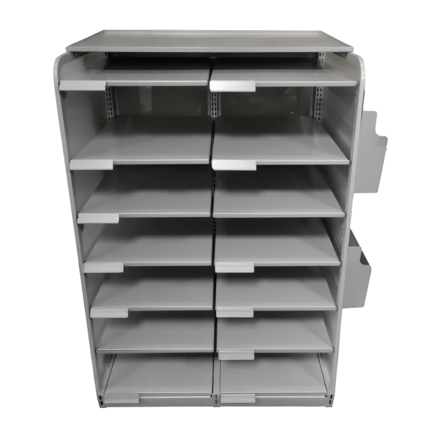 Multi-Layer Newspaper Display Stand,Fits Tabloid-size Papers-Silver  _1_.png