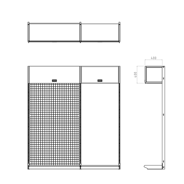Grocery Store Display Magnetic Cabinet with shelves _7_.jpg
