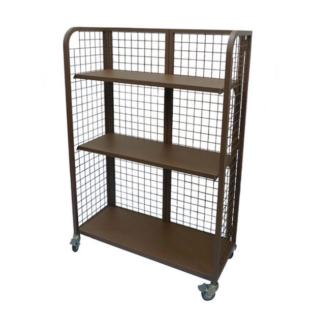 Foldable Gridwall Panel Display Rack with Shelves and Castors _1_.jpg