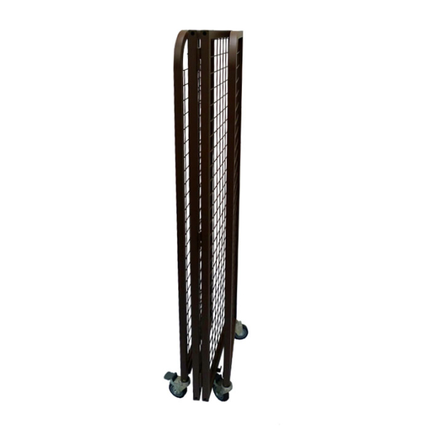 Foldable Gridwall Panel Display Rack with Shelves and Castors _3_.jpg