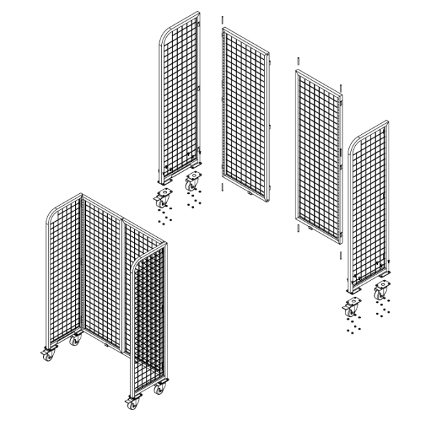 Grid panel Collapsible Portable Wire Gridwall_4_.jpg