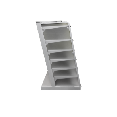 Multi-Layer Newspaper Display Stand,Fits Tabloid-size Papers-Silver _6_.png Multi-Layer Newspaper Display Stand,Fits Tabloid-size Papers-Silver _6_.png