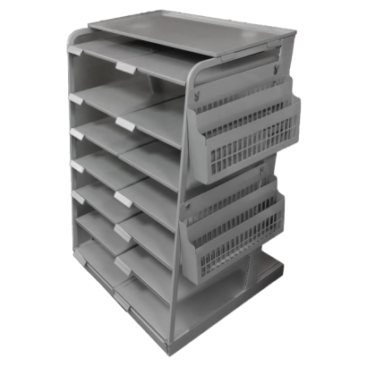 Multi-Layer Newspaper Display Stand,Fits Tabloid-size Papers-Silver _3_.png Multi-Layer Newspaper Display Stand,Fits Tabloid-size Papers-Silver _3_.png