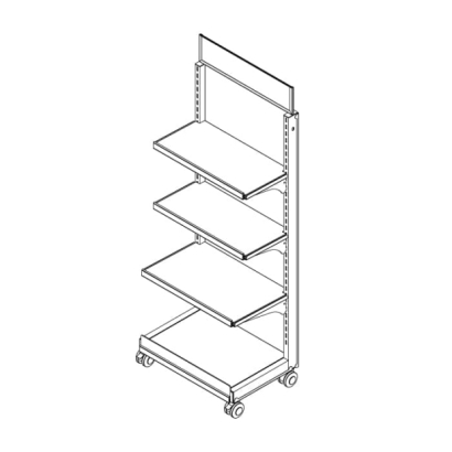 Movable Gondola Shelving with 4-Layer Display Shelving-7.jpg Movable Gondola Shelving with 4-Layer Display Shelving-7.jpg