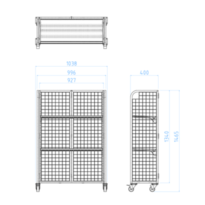 Foldable Gridwall Panel Display Rack with Shelves and Castors _2_.jpg Foldable Gridwall Panel Display Rack with Shelves and Castors _2_.jpg
